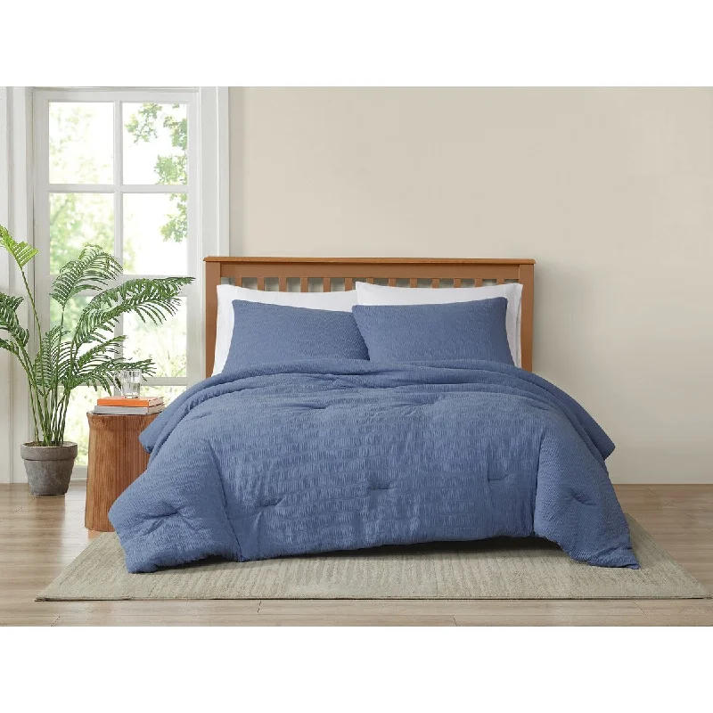 Full - size comforters suitable for full - sized beds in guest rooms or small bedroomsTruly Soft Crinkle Garment Wash Comforter Set