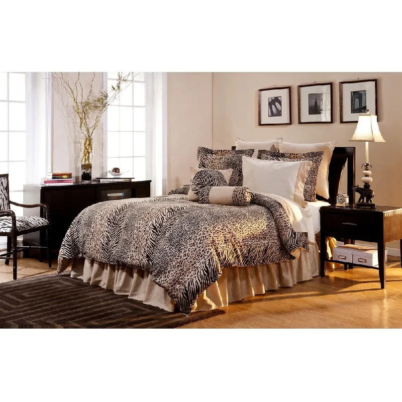 Synthetic - filled comforters like polyester for affordability and hypoallergenic propertiesUrban Safari King-size 8-piece Comforter Set