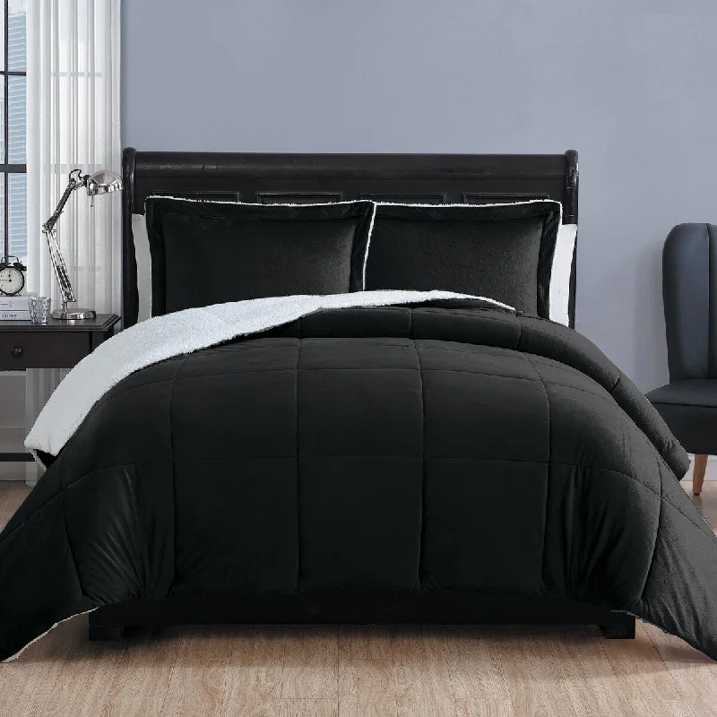 Goose down comforters known for their superior quality and insulationVCNY Home Micromink Sherpa Comforter Set