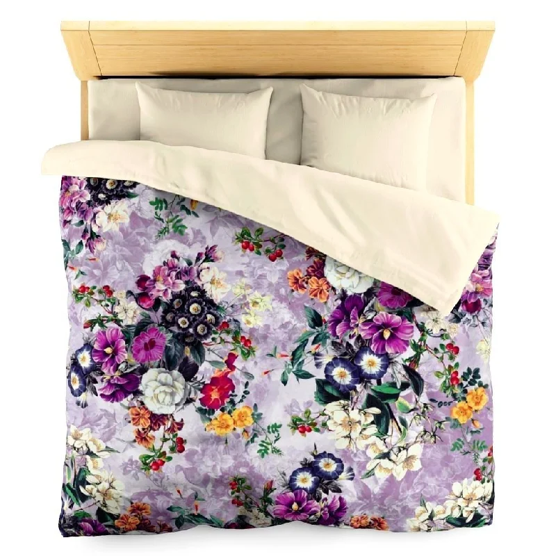 Embroidered duvet covers with intricate needlework for a luxurious touchViolets Duvet