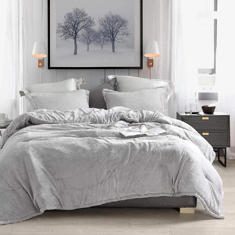 Synthetic - filled comforters like polyester for affordability and hypoallergenic propertiesWait Oh What - Coma Inducer® Oversized Comforter Set - Tundra Gray