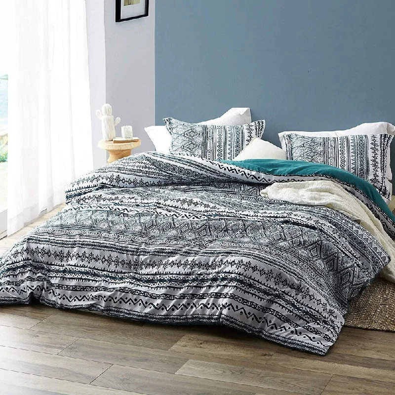 Goose down comforters known for their superior quality and insulationZanzibar Teal - Oversized Comforter - Supersoft Microfiber Bedding