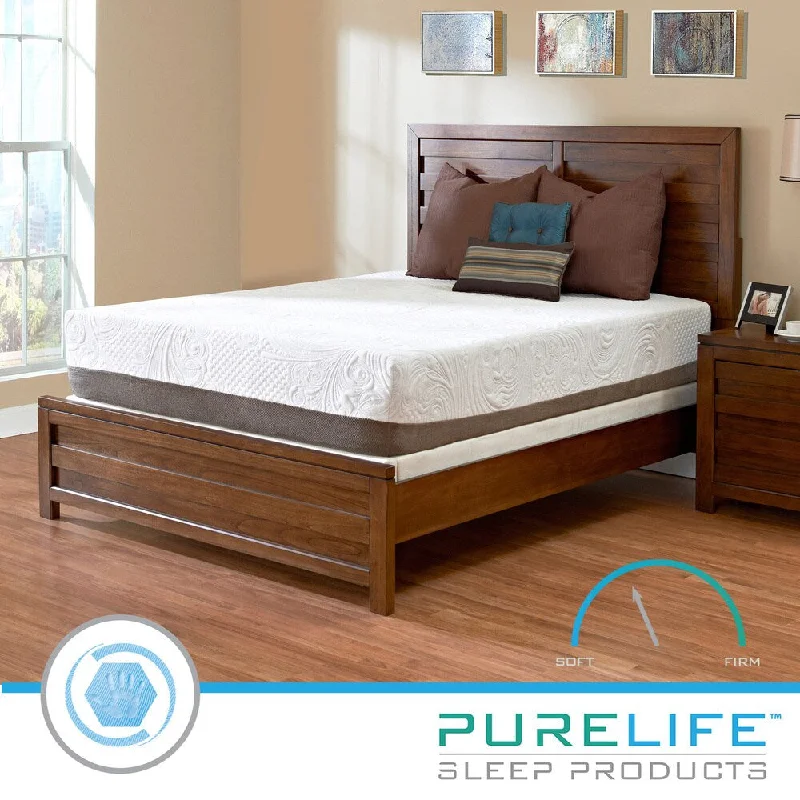 Latex mattresses with natural bounce and breathabilityPurelife Apex PureGel Plus 12-inch California King-size Gel Memory Foam Mattress